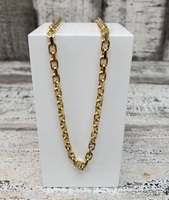 24" 14KSolid Link Style Chain Necklace