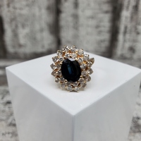 14K 1.33ctw Diamond and Sapphire Ring