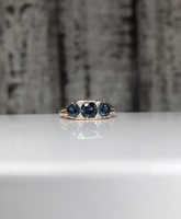  14K .02ctw Sapphire And Diamond Ring