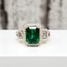 14K Emerald + Diamond Ring