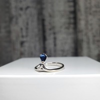 18K Diamond and Sapphire Ring