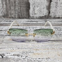 Cartier Plastic Frame Green Lens Glasses