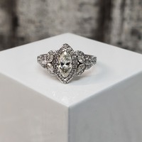 Platinum 1.57ctw Marquise Diamond Ring
