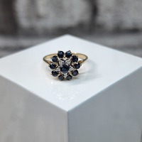 14K Sapphire And Diamond Ring