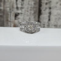 14K 1.90ctw Diamond Cluster Engagement Ring 