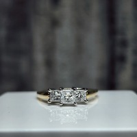 14K .75ctw Diamond 3-Stone Ring