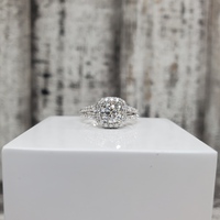 14K 2.96ctw Diamond Split Shank Engagement Ring