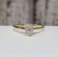 10K .12ctw Diamond Cluster Ladies Ring 