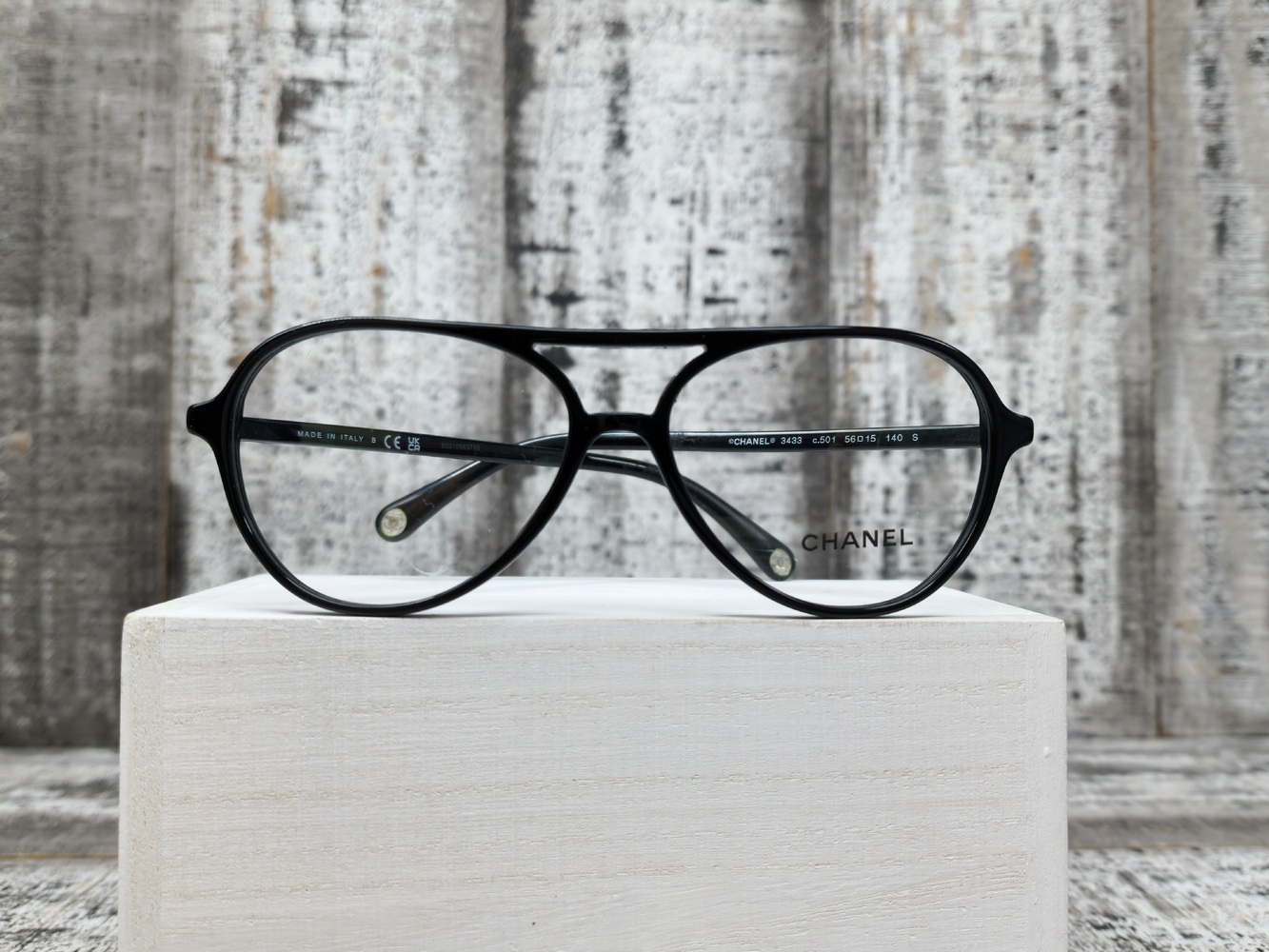 Rare Authentic Chanel 3268-Q c.501 Black/Beige 51mm Glasses Frames