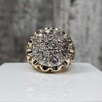 10K Diamond Kentucky Style Cluster Ring