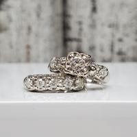 14K Diamond Wedding Set