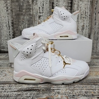 JORDAN Air 6 "gold Hoops" Sneakers - White Size 9.5