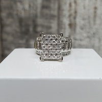 10K 1.85ctw Cluster Diamond Engagement Ring