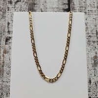 22" 14K Diamond Cut Figaro Link Necklace