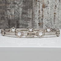 7" 14K Fancy Design Diamond Bracelet