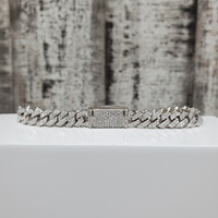 7" 10K 3.75ctw Diamond Cuban Link Bracelet 