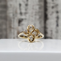 14K.14K Diamond Fancy Design Ring