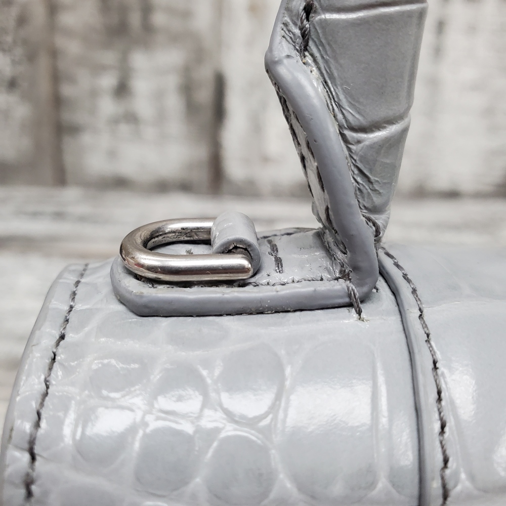 Balenciaga Silver Xs Hourglass Bag