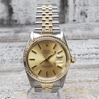 '80 16013 Datejust 36mm Jubilee Band Gold Dial Stick Markers Rolex Watch