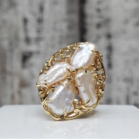 18K Fancy Multi Pearl Ring