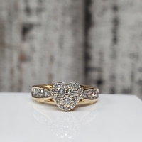 14K .65ctw Diamond Heart Design Ring