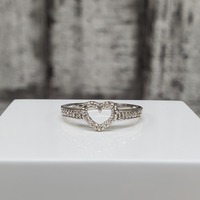 10K .15ctw Diamond Heart Shaped Ring