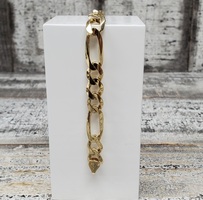7.5" 14KSolid Figaro Link Bracelet
