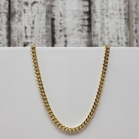 26" 10K Semi Solid Curb Link Necklace