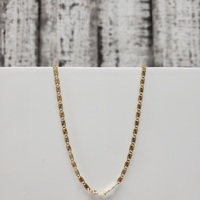 22" 14K TriColor Valentino Link Necklace