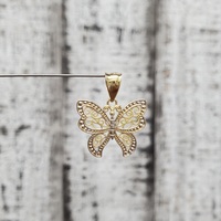 14K Fancy Butterfly Pendant