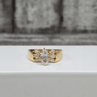 14K .80ctw Marquise Diamond Ring 