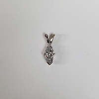 14K.25ctr Marquise Diamond Pendant