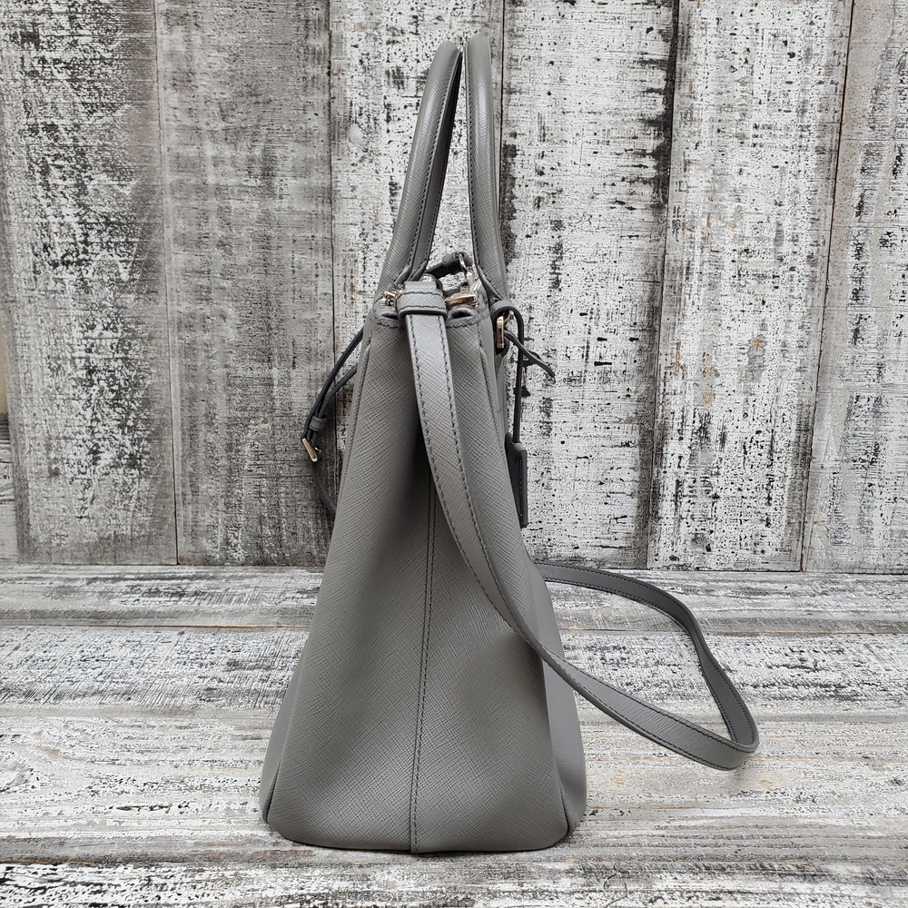 Prada Saffiano Large Galleria Double Zip Tote Grey – STYLISHTOP