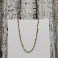 27" 10K Solid Figaro Link Necklace