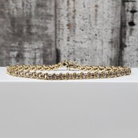 7.75" 14K Diamond Illusion Set Bracelet