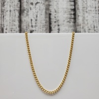 20" 14K Semi Solid Curb Link Necklace