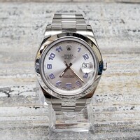 41mm Oyster Band Arabic Rhodium Grey Rolex Watch 116300