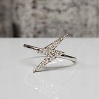 $1000 14K ICEBOX Diamond Lightning Bolt Ring