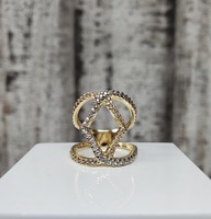 14K Fancy Large CZ Ring