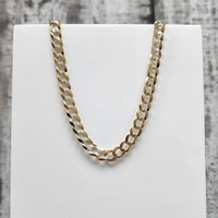 20" 14K TwoTone Diamond Cut Curb Link Necklace