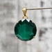 14K Round Green Stone Pendant