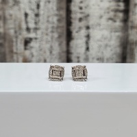 10K Cluster Diamond Earrings