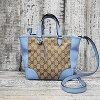 Gucci Bree Blue Leather Crossbody Bag
