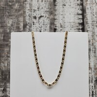 18.5" 14K TriColor Valentino Link Necklace