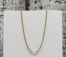 19.25" 14K Solid Rope Chain Necklace