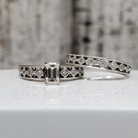 14K .67ctw Diamond Wedding Set