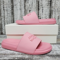  Alexander McQueen Women's Raised Logo Slide Sandals