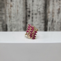 14K Diamond Rubies Ring