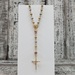 14KDrop Large Bead Rosary / Rosario Necklace