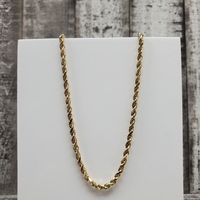 24.25" 10KSolid Rope Chain Necklace